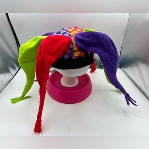 Small Miracle Colorful Jester Hat Carnival Costume New
